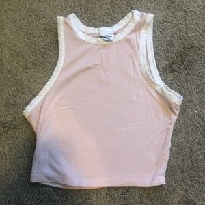 Pink High Neck Tank Top